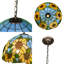 Tiffany Style Sunflower Pendant Lamp, Wall-mounted Control