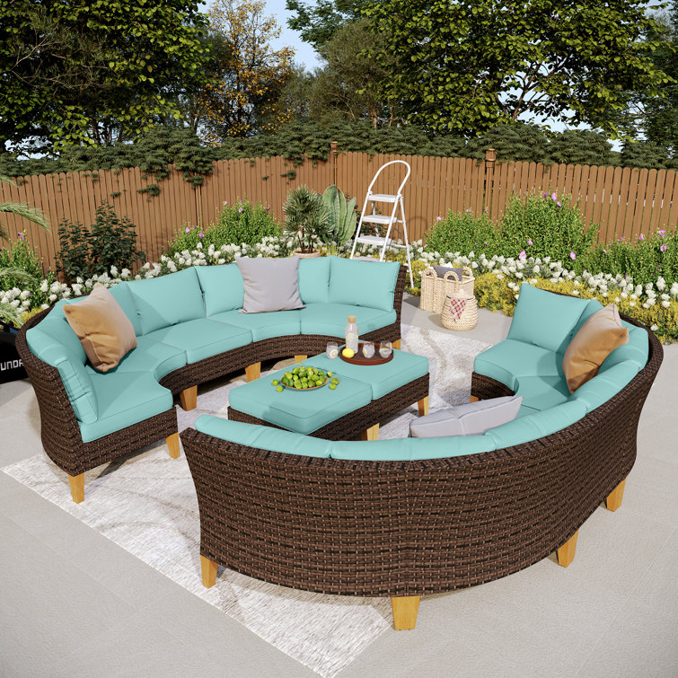 Sunbrella Wayfair Cushions Teal Wayfair Sunbrella Outdoor Chaise - Main Image