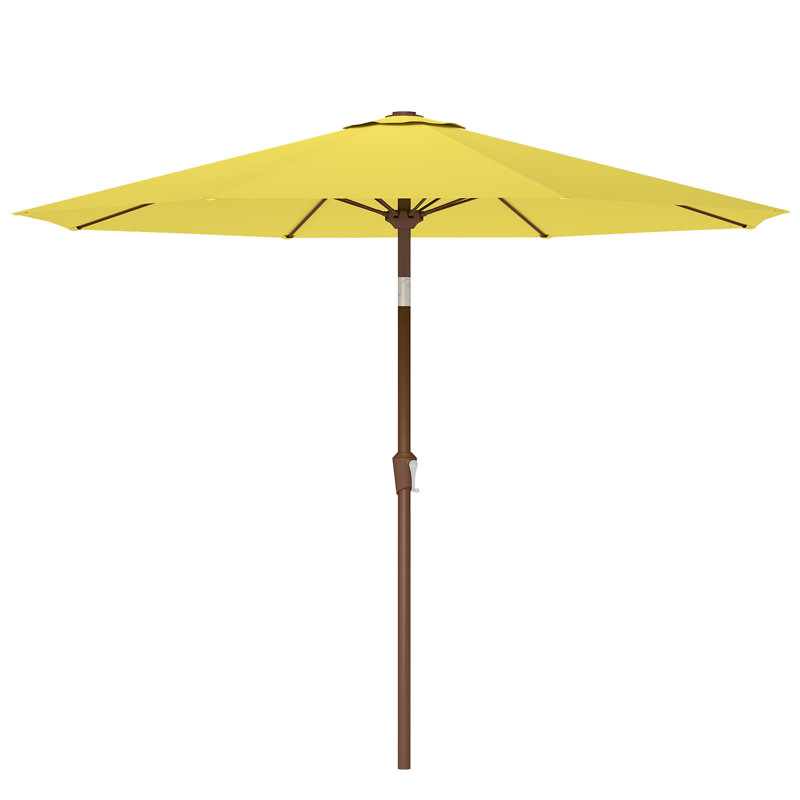  Parasol de marché avec manivelle, Jaune