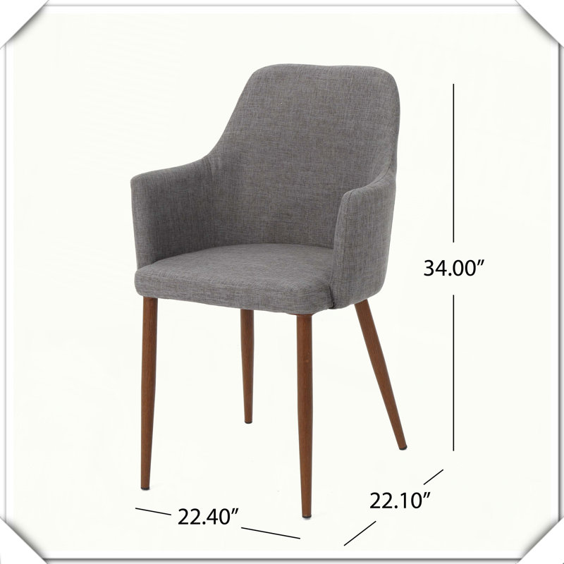 Ensemble de 2 chaises de salle à manger élégantes, confortables, durables, pratiques, fiables, Noyer, Gris clair