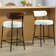 Counter Height Bar Stools, 28'' Bar Stools , Boucle Counter Stools With Back, Boucle Bar Stools For Kitchen Island, Dining Room(Set of 6)