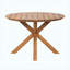 Table de salle à manger 44,5 "ronde en bois d'acacia avec base en X, finition naturelle