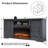 Dossou 70 Inch TV Stand For TVs Up To 80 Inches With Electric Fireplace Included, Black-341715263