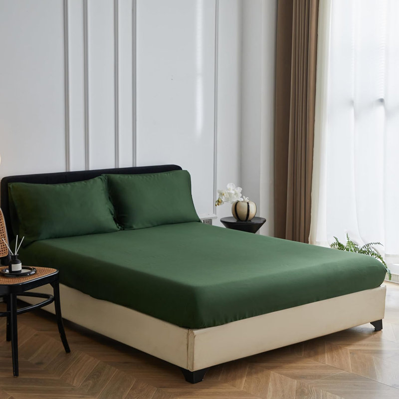 Drap-housse 100% 100% rayonne de bambou, gris, Drap-housse de taille très grand