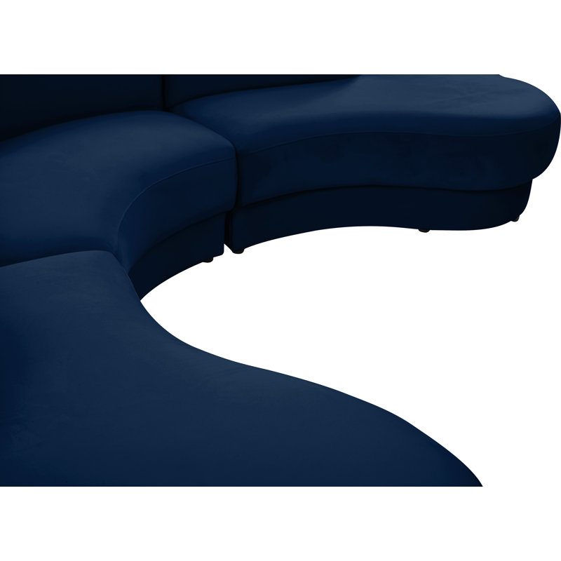 Canapé modulaire 135 po, Velours marine