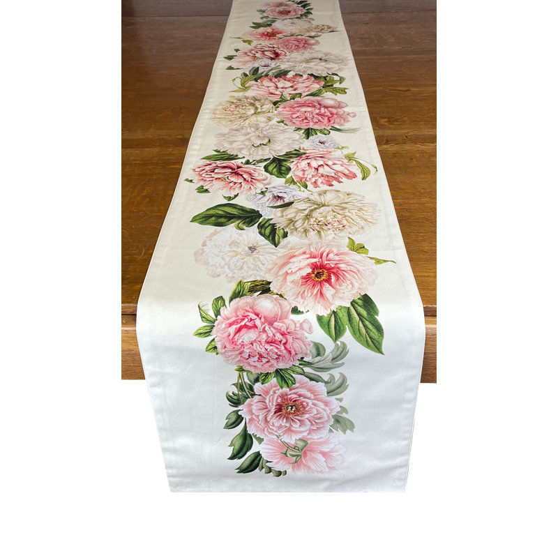 Rectangular Floral Cotton Table Runner