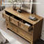 Commode brune 7 tiroirs - 47 po de long, commode en bois, tiroirs profonds, prête pour le couloir-1079893182