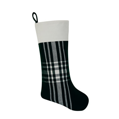 Christmas Green Woven Stocking
