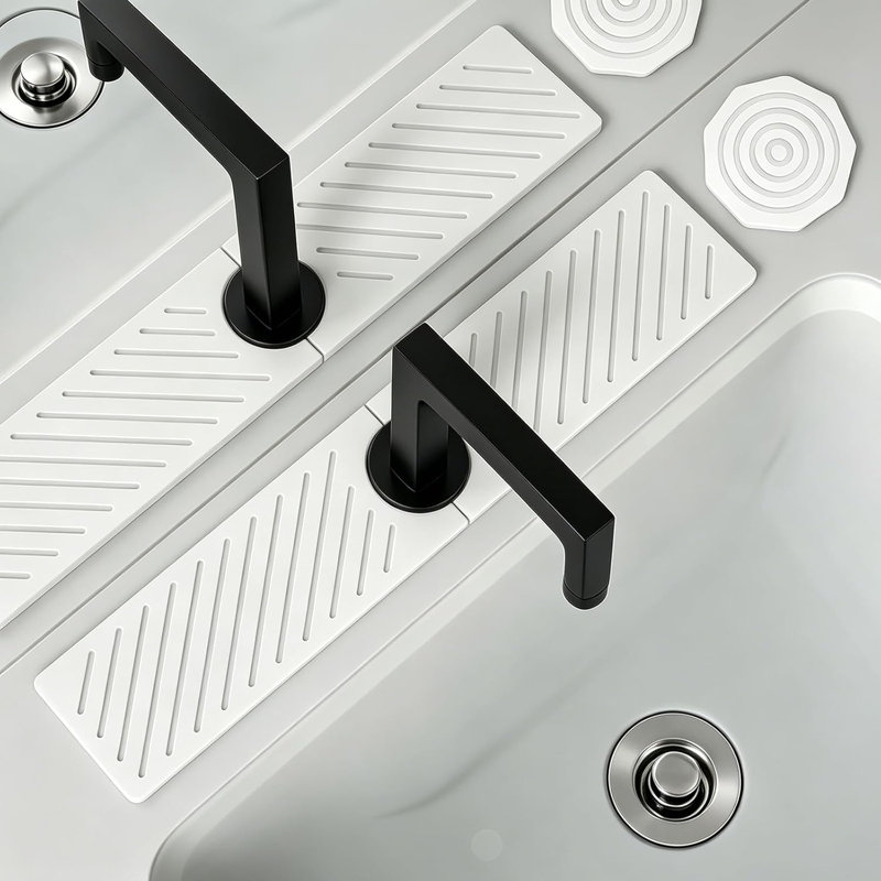 Tapis de séchage blanc pour robinet de diatomite
