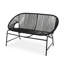 Canapés de patio confortables, structure en fer rotin Pe, utilisation moderne sur le balcon