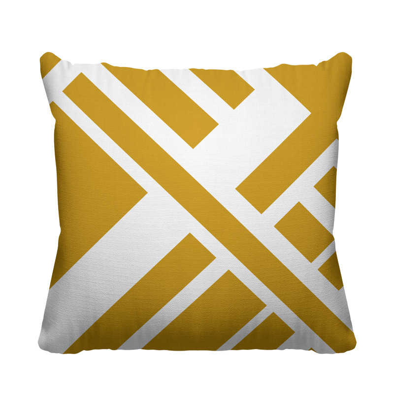 Housse et insert de coussin carré Coastal Calm, Jaune, 15W" x 15H"