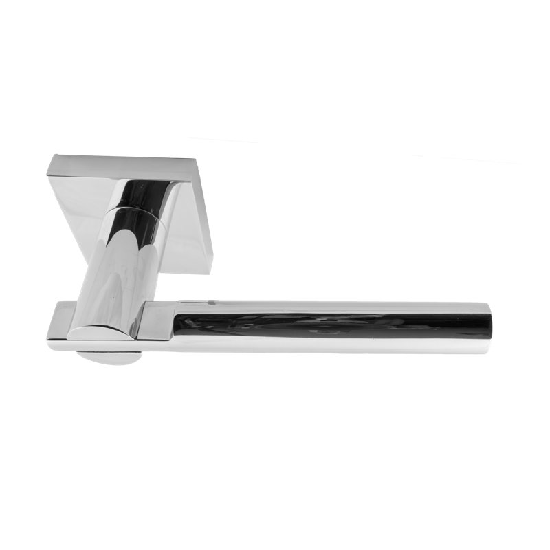 Door Lever Set, Polished Stainless Steel, Right