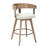 26" Modern Swivel Counter Height Bar Stool with Performance Fabric Upholstery, Curved Wood Back & White-Washed Wood Legs, Ivory – Janice by Pipp & Liv (Single)-1783269631