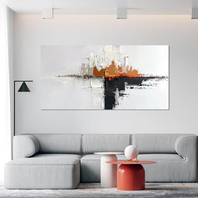 Canvas Wall Art Decor Modern Wall Art Pictures for Living Room Abstract Canvas Art Wall Decor Minimalist Black and White Wall Art Prints Artwork for W