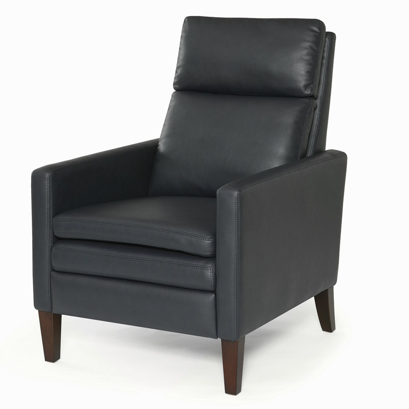 Fauteuil inclinable bleu nuit en similicuir, Bleu