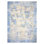 Hand Knotted Abstract Area Rug in Blue/Gold/Gray