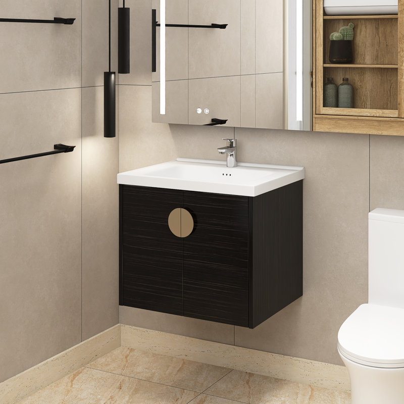 Ensemble de meuble-lavabo simple 24 po avec plateau en céramique Daegon