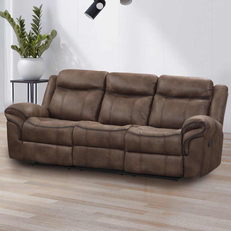 Canapé transitionnel l 87,4 po, brun