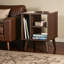 Table de bout en bois au fini brun Vesper, style Mid-Century, H 20,30 po x l 15,23 po x P 15,23 po