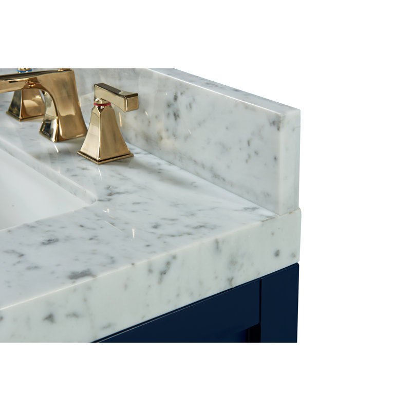 Elizabeth 36'' W Single Vanity, Heritage Blue | Brushed Gold