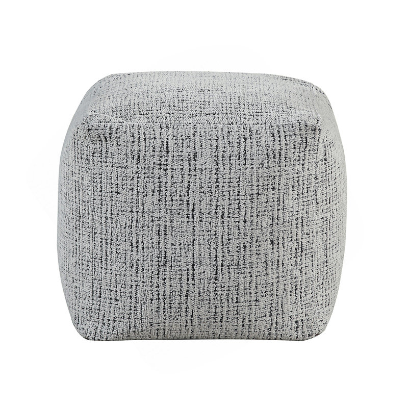 Repose-pieds carré en tissu de chenille, repose-pieds moderne avec base antidérapante pour une assise confortable et polyvalente