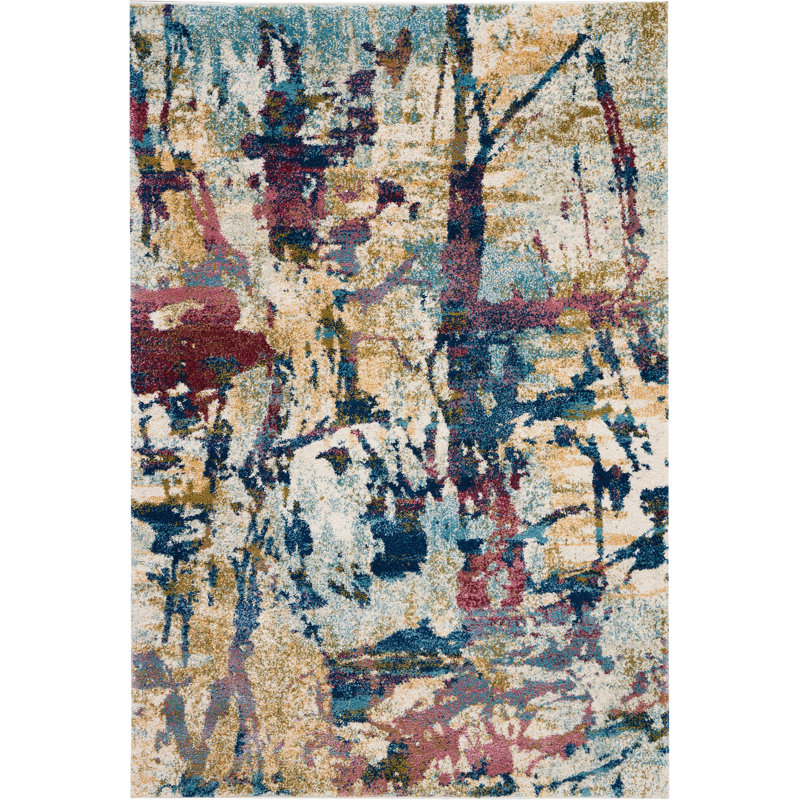 Prewett Abstract Indoor Rug, Rectangle 4' x 6'