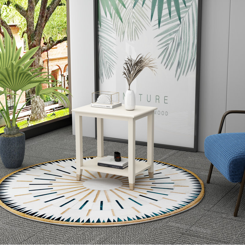Hoppert End Table, White
