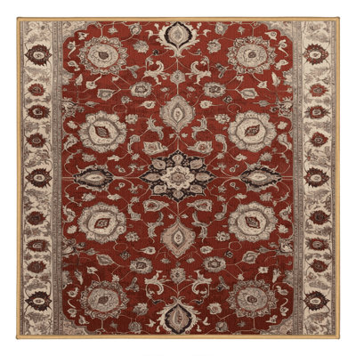 Machine Washable Persian Brown Area Rug