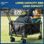 Collapsible Foldable Portable Utility Wagon Garden Cart With Wheels & Adjustable Handle-110567157