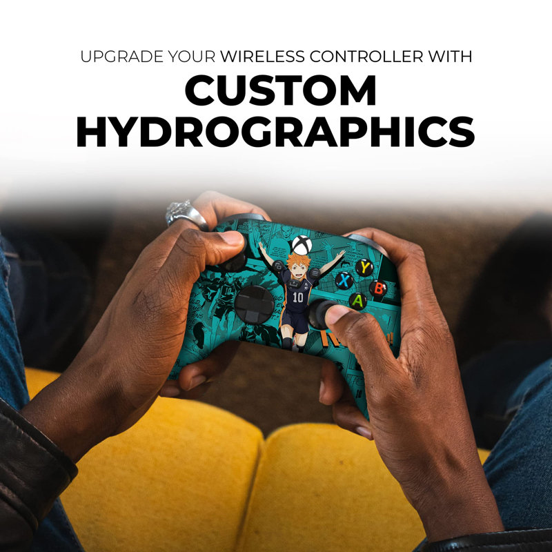 DreamController Haikyyuu Hinatta Personnalisé X-box contrôleur sans fil compatible avec X-Box One / Series X / S Fièrement personnalisé aux États-Unis avec impression HYDRO-DIP permanente (PAS JUSTE UNE PEAU) (MODDED)
