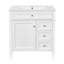 Meuble-lavabo de 30 po avec lavabo supérieur et armoire de rangement moderne-610485666