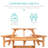 Muggie Round Fir Outdoor Picnic Table With Umbrella Hole , 35'' in. W 35'' in. D-760417026
