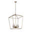 Lustre géométrique à cage ouverte 6 lumières