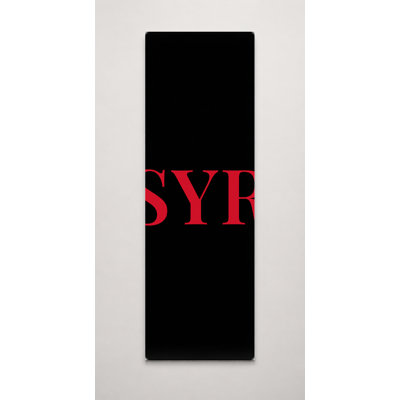 Drapeau du monde syrien Monogramme Diamant de Luxe — Noir et Rouge — Grande toile murale