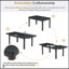 Ensemble de table de salle à manger extensible rustique de 84 pouces avec rallonge amovible de 24 pouces, 6 chaises sans accoudoirs rembourrées et 2 fauteuils rembourrés, 9 pièces-888918631-888918628