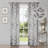  Modern Bohemian Leaves Pattern 100% Polyester Machine Washable Room Darkening Blackout Curtains-104011613-104011621