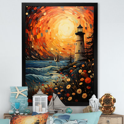 " Lighthouse Guiding Pointillism III "