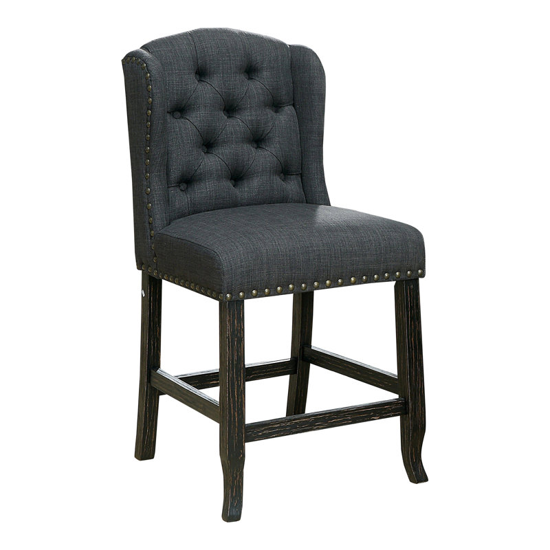 Tabouret de comptoir 25,25 po Adler, Gris foncé