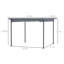 Pineland 3.5M X 3.5M Metal Pergola Gazebo Awning Retractable Canopy Grey