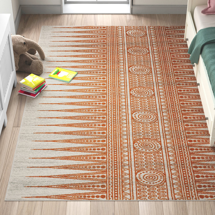 Tapis ivoire / orange / gris Allard Southwestern