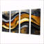 «Geometric Cooper Waves II», art mural abstrait en spirale, décoration murale moderne-29354841-29354845