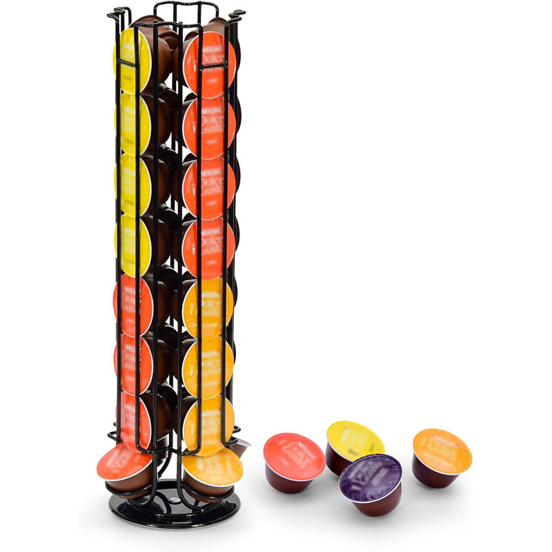 Support à dosettes de café, organisateur de rangement pour dosettes de café compatible avec Nespresso Original Line, Noir