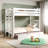 Treva Tall Solid Wood Standard Bunk Beds Twin over Twin, 4 Step Ladder, Twin Trundle, White-1753598135-1833215577
