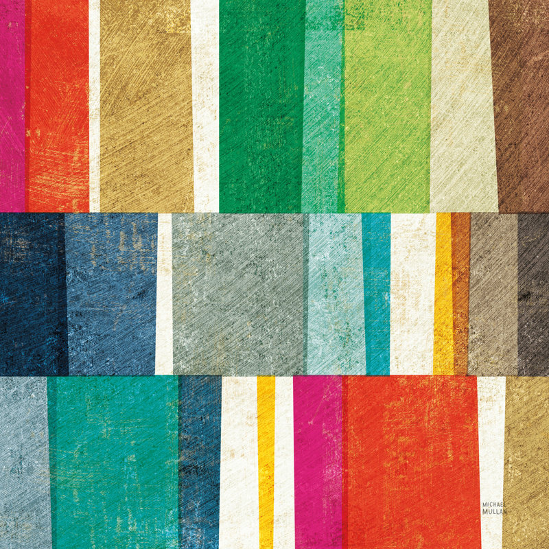 Abstrait coloré, H 12 po x l 12 po