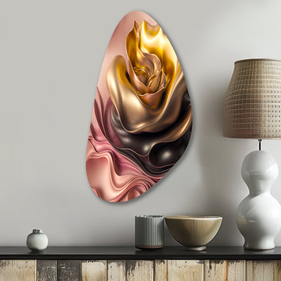 Dinnington - Floral Fall Shape Assymterical Metal Wall Art