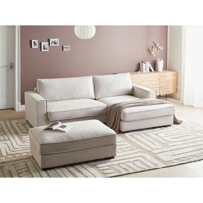 Corner Sofa Boucle Left Hand, Light Beige