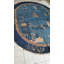 Tapis ovale de couleur bleue antique