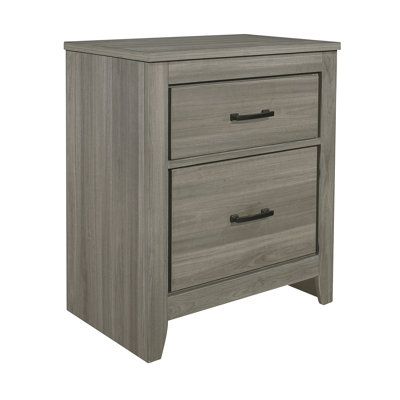 Dark Gray Finish Transitional Look 1pc Nightstand Industrial Rustic Modern Style Bedroom Furniture