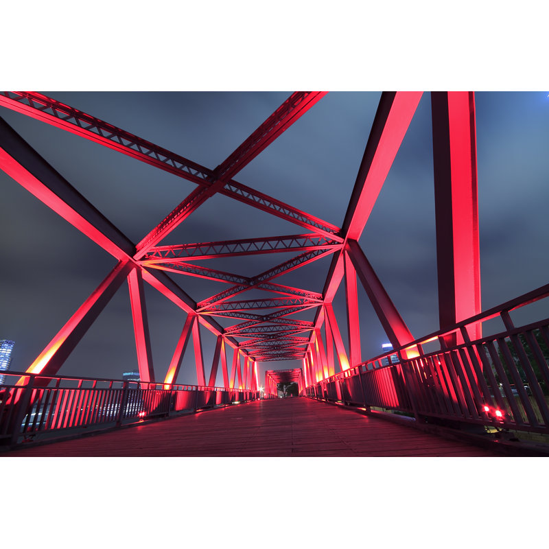Perceval Steel Bridge Close-Up - Wrapped Canvas Print, 30cm H x 46cm W x 3.8cm D