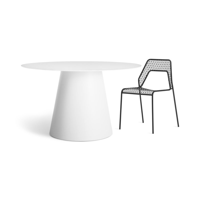 Circula Round Dining Table, White, Standard (30" Height), 36" W x 36" L